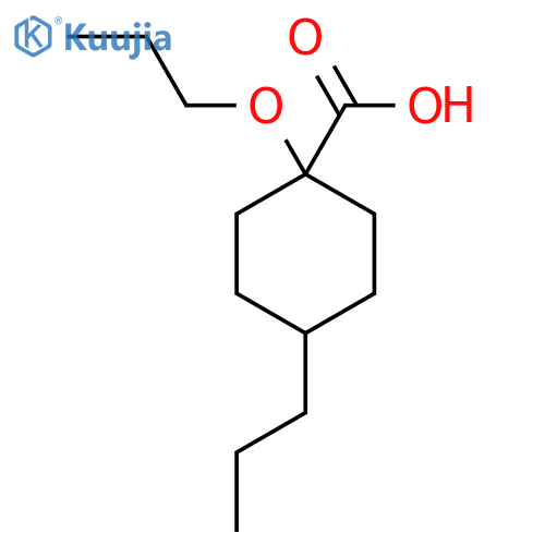 1-propoxy-4-propylcyclohexane-1-carboxylic acid structure