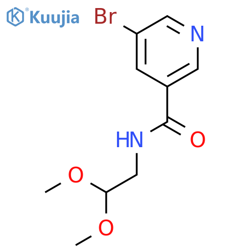 5-bromo-N-(2,2-dimethoxyethyl)pyridine-3-carboxamide structure