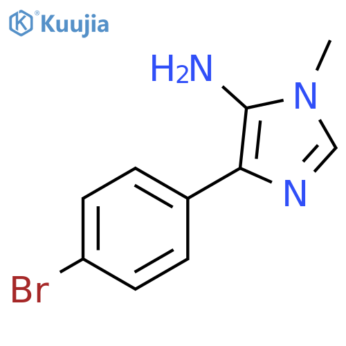 4-(4-bromophenyl)-1-methyl-1H-imidazol-5-amine structure
