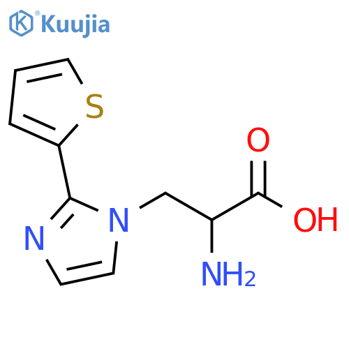 2-amino-3-2-(thiophen-2-yl)-1H-imidazol-1-ylpropanoic acid structure