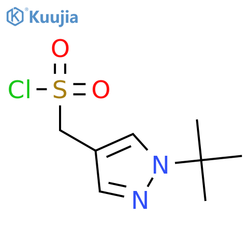 (1-tert-butyl-1H-pyrazol-4-yl)methanesulfonyl chloride structure