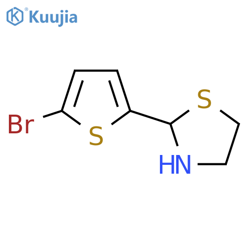 2-(5-Bromothiophen-2-yl)-1,3-thiazolidine structure