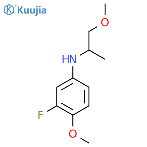 3-fluoro-4-methoxy-N-(1-methoxypropan-2-yl)aniline structure