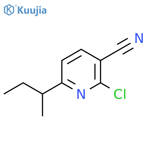 6-(butan-2-yl)-2-chloropyridine-3-carbonitrile structure