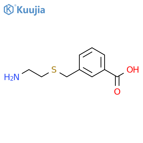 3-{(2-aminoethyl)sulfanylmethyl}benzoic acid structure