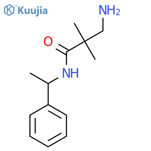 3-amino-2,2-dimethyl-N-(1-phenylethyl)propanamide structure