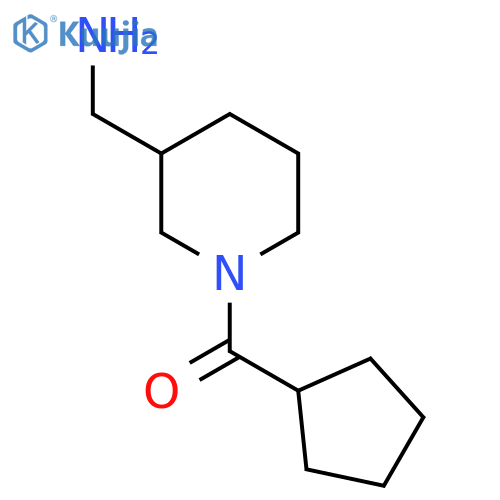 (3-(Aminomethyl)piperidin-1-yl)(cyclopentyl)methanone structure