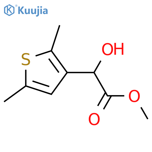 methyl 2-(2,5-dimethylthiophen-3-yl)-2-hydroxyacetate structure
