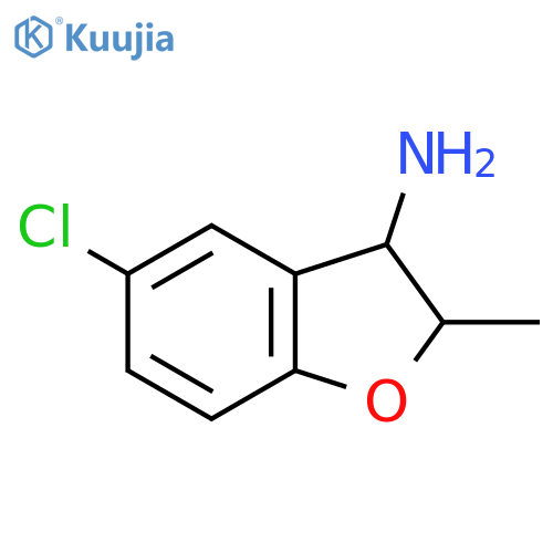 5-Chloro-2-methyl-2,3-dihydro-1-benzofuran-3-amine structure