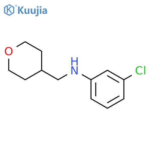 3-chloro-N-[(oxan-4-yl)methyl]aniline structure