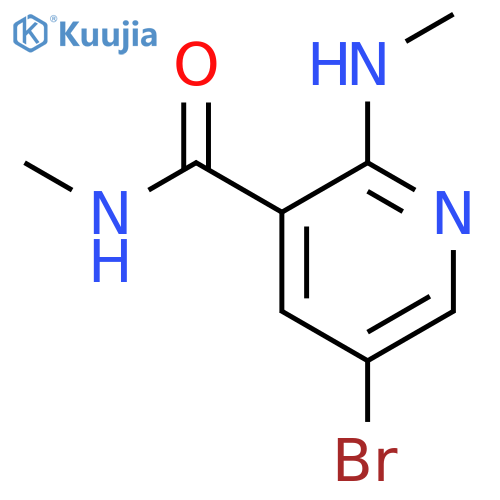 5-Bromo-N-methyl-2-(methylamino)-pyridine-3-carboxamide structure