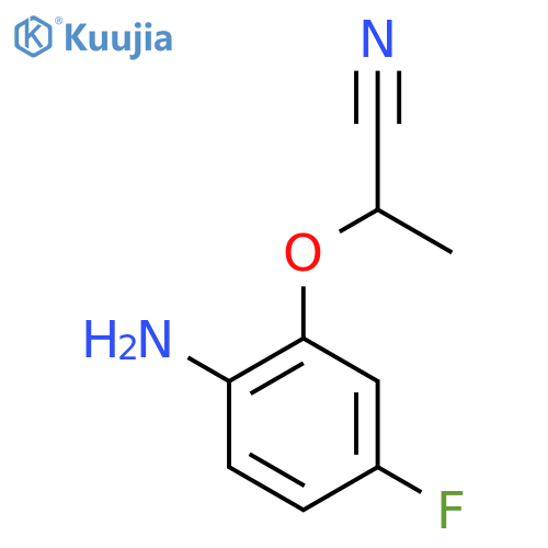 2-(2-Amino-5-fluorophenoxy)propanenitrile structure