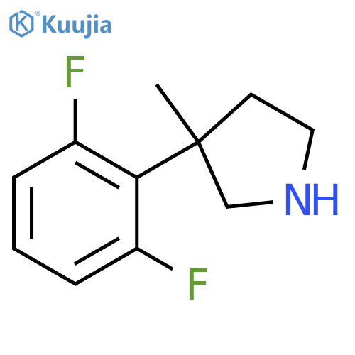 3-(2,6-Difluorophenyl)-3-methylpyrrolidine structure