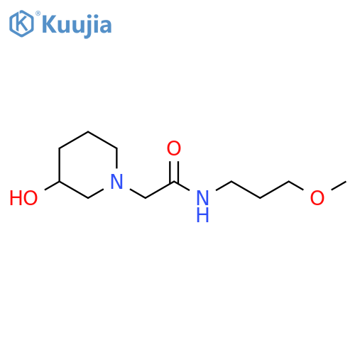 2-(3-hydroxypiperidin-1-yl)-N-(3-methoxypropyl)acetamide structure