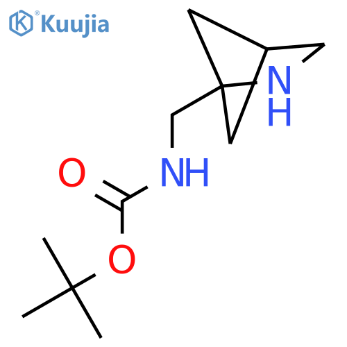 tert-butyl N-({2-azabicyclo[2.1.1]hexan-1-yl}methyl)carbamate structure