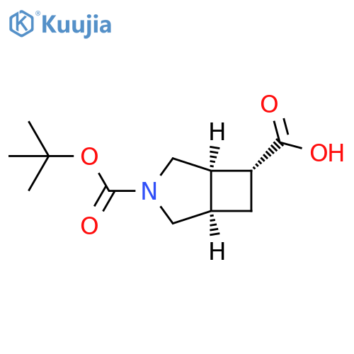 rel-(1S,5S,6S)-3-tert-butoxycarbonyl-3-azabicyclo[3.2.0]heptane-6-carboxylic acid structure