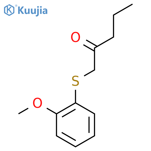 1-(2-Methoxyphenyl)sulfanylpentan-2-one structure