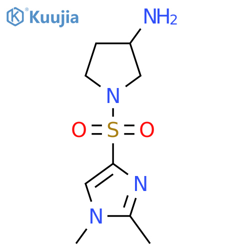 1-((1,2-Dimethyl-1H-imidazol-4-yl)sulfonyl)pyrrolidin-3-amine structure