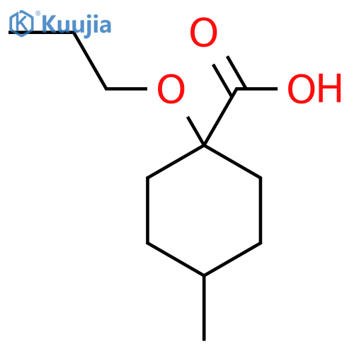 4-methyl-1-propoxycyclohexane-1-carboxylic acid structure