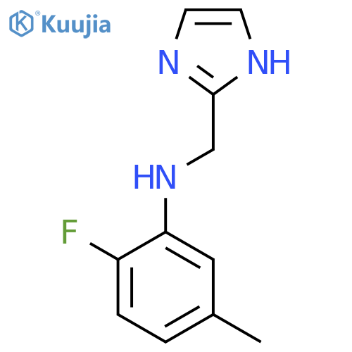 2-fluoro-N-(1H-imidazol-2-yl)methyl-5-methylaniline structure