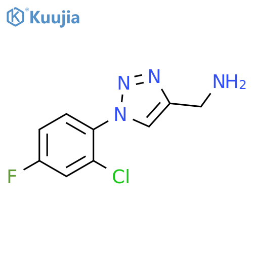 [1-(2-chloro-4-fluorophenyl)-1H-1,2,3-triazol-4-yl]methanamine structure