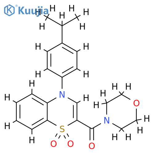 2-(morpholine-4-carbonyl)-4-[4-(propan-2-yl)phenyl]-4H-1lambda6,4-benzothiazine-1,1-dione structure
