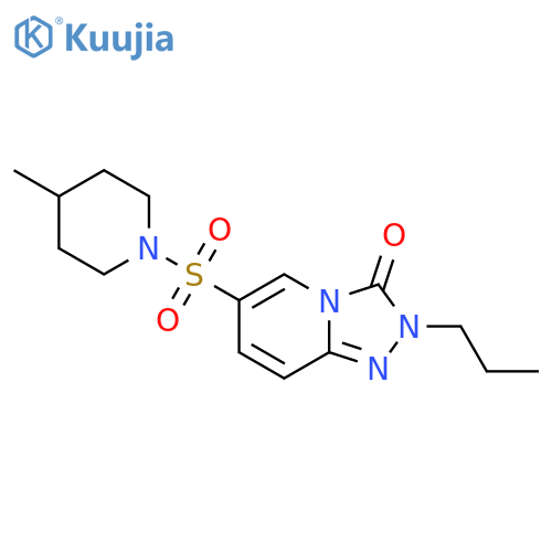 6-(4-methylpiperidin-1-yl)sulfonyl-2-propyl-2H,3H-1,2,4triazolo4,3-apyridin-3-one structure