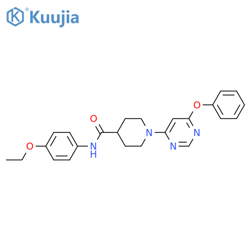 N-(4-ethoxyphenyl)-1-(6-phenoxypyrimidin-4-yl)piperidine-4-carboxamide structure