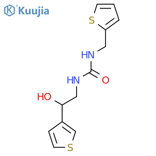 1-[2-hydroxy-2-(thiophen-3-yl)ethyl]-3-[(thiophen-2-yl)methyl]urea structure