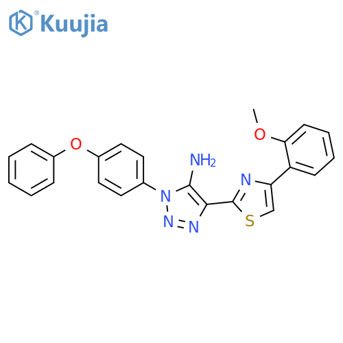 4-[4-(2-methoxyphenyl)-1,3-thiazol-2-yl]-1-(4-phenoxyphenyl)-1H-1,2,3-triazol-5-amine structure