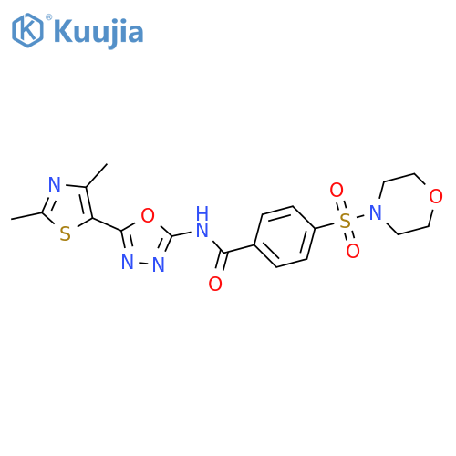 N-5-(2,4-dimethyl-1,3-thiazol-5-yl)-1,3,4-oxadiazol-2-yl-4-(morpholine-4-sulfonyl)benzamide structure