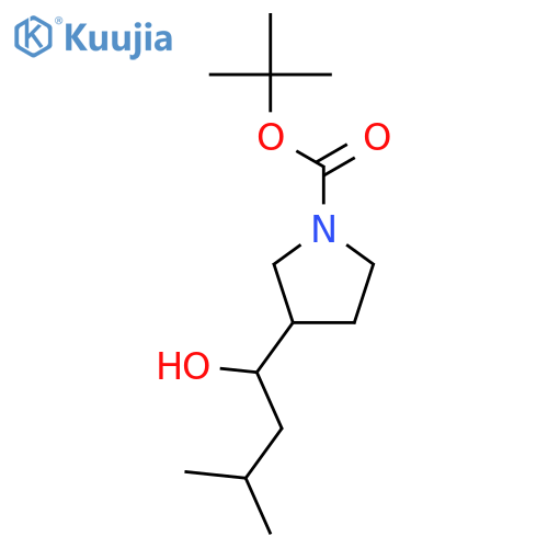 (S)-tert-Butyl 3-((S)-1-hydroxy-3-methylbutyl)-pyrrolidine-1-carboxylate structure