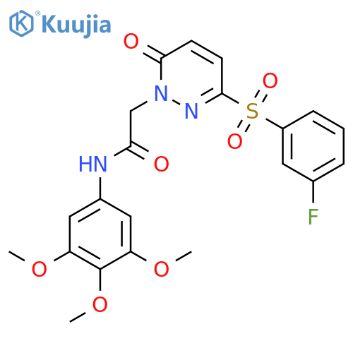 2-3-(3-fluorobenzenesulfonyl)-6-oxo-1,6-dihydropyridazin-1-yl-N-(3,4,5-trimethoxyphenyl)acetamide structure