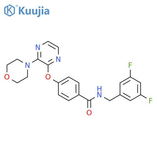 N-[(3,5-difluorophenyl)methyl]-4-{[3-(morpholin-4-yl)pyrazin-2-yl]oxy}benzamide structure