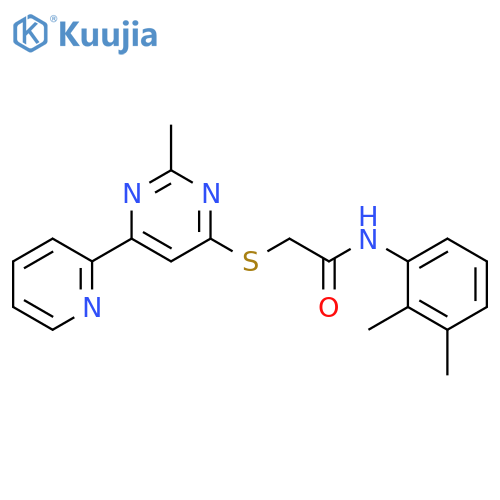 N-(2,3-dimethylphenyl)-2-{[2-methyl-6-(pyridin-2-yl)pyrimidin-4-yl]sulfanyl}acetamide structure