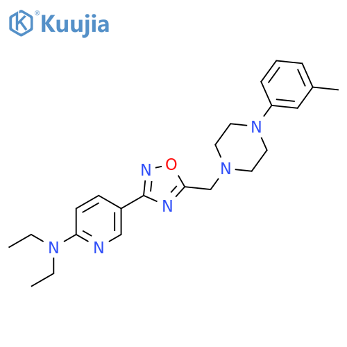 N,N-diethyl-5-(5-{4-(3-methylphenyl)piperazin-1-ylmethyl}-1,2,4-oxadiazol-3-yl)pyridin-2-amine structure