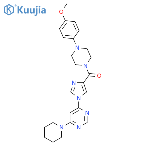 4-{4-4-(4-methoxyphenyl)piperazine-1-carbonyl-1H-imidazol-1-yl}-6-(piperidin-1-yl)pyrimidine structure