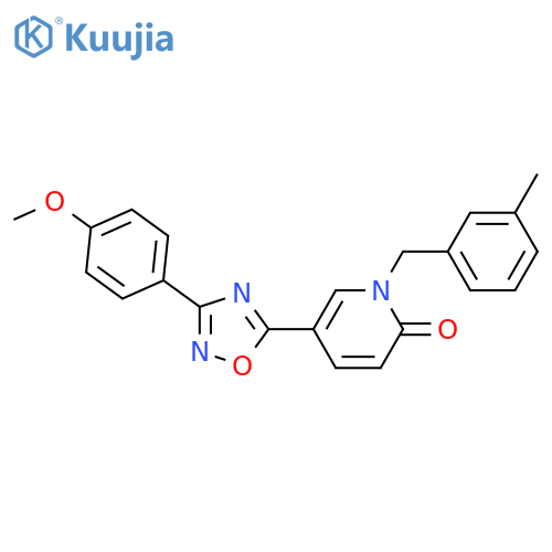 5-[3-(4-methoxyphenyl)-1,2,4-oxadiazol-5-yl]-1-[(3-methylphenyl)methyl]-1,2-dihydropyridin-2-one structure