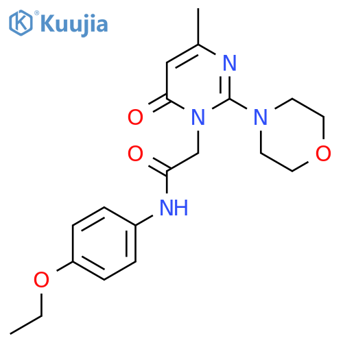 N-(4-ethoxyphenyl)-2-4-methyl-2-(morpholin-4-yl)-6-oxo-1,6-dihydropyrimidin-1-ylacetamide structure