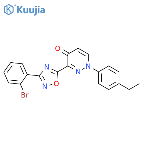 3-[3-(2-bromophenyl)-1,2,4-oxadiazol-5-yl]-1-(4-ethylphenyl)-1,4-dihydropyridazin-4-one structure