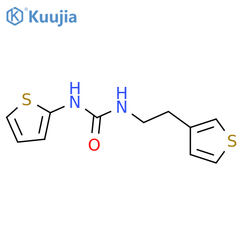 3-(thiophen-2-yl)-1-[2-(thiophen-3-yl)ethyl]urea structure
