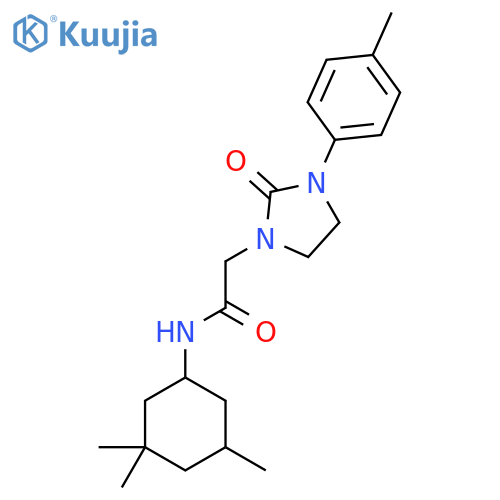 2-[3-(4-methylphenyl)-2-oxoimidazolidin-1-yl]-N-(3,3,5-trimethylcyclohexyl)acetamide structure