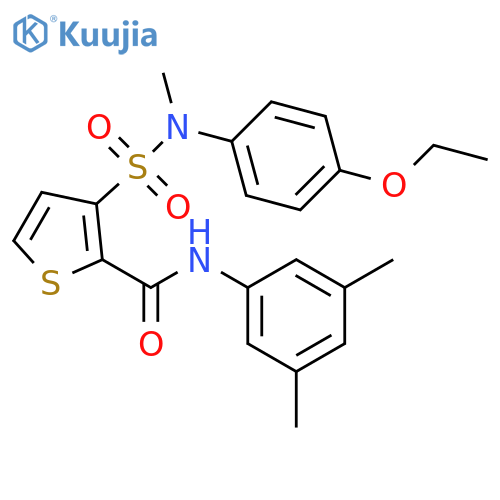 N-(3,5-dimethylphenyl)-3-[(4-ethoxyphenyl)(methyl)sulfamoyl]thiophene-2-carboxamide structure