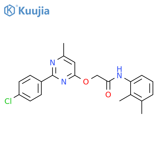 2-[[2-(4-Chlorophenyl)-6-methyl-4-pyrimidinyl]oxy]-N-(2,3-dimethylphenyl)acetamide structure