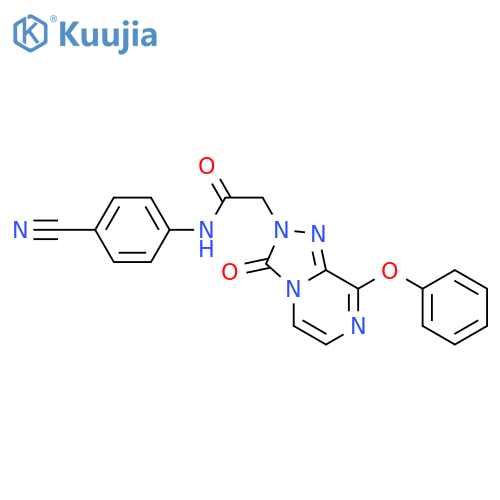 N-(4-cyanophenyl)-2-{3-oxo-8-phenoxy-2H,3H-[1,2,4]triazolo[4,3-a]pyrazin-2-yl}acetamide structure