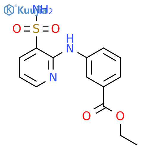 3-(3-Sulfamoyl-pyridin-2-ylamino)-benzoic acid ethyl ester structure