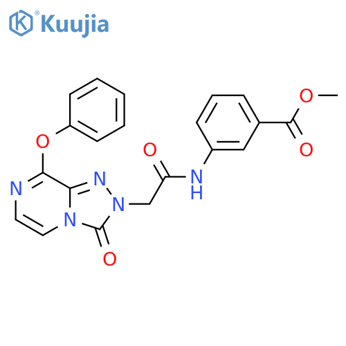 methyl 3-(2-{3-oxo-8-phenoxy-2H,3H-[1,2,4]triazolo[4,3-a]pyrazin-2-yl}acetamido)benzoate structure