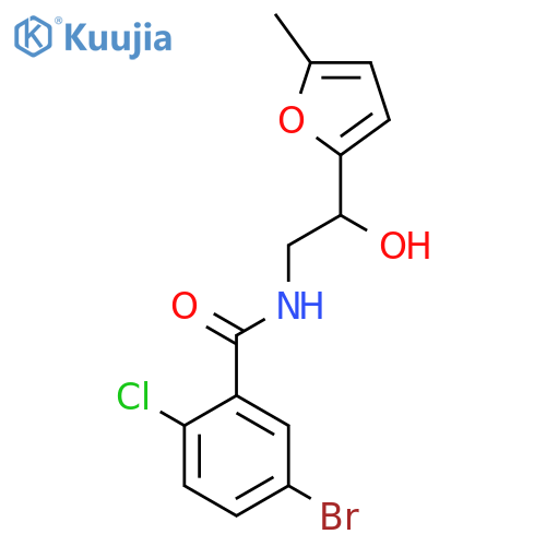 5-bromo-2-chloro-N-2-hydroxy-2-(5-methylfuran-2-yl)ethylbenzamide structure