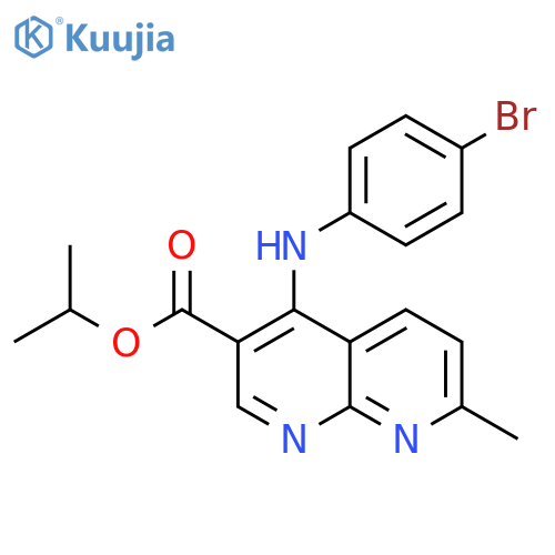 propan-2-yl 4-[(4-bromophenyl)amino]-7-methyl-1,8-naphthyridine-3-carboxylate structure