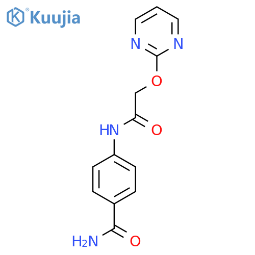 4-2-(pyrimidin-2-yloxy)acetamidobenzamide structure